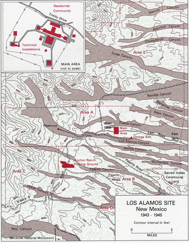Los Alamos site map